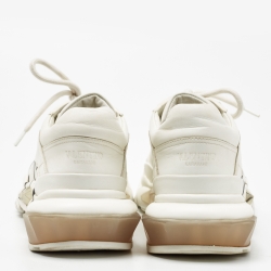 Pre Owned Valentino White Leather VLTN Bounce Sneakers Size 39