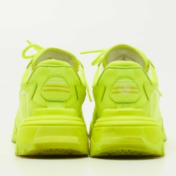 Pre Owned Valentino Fluorescent Green Mesh/Leather Climbers Sneakers Size 36