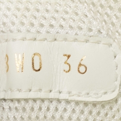 Pre Owned Valentino Fluorescent Green Mesh/Leather Climbers Sneakers Size 36