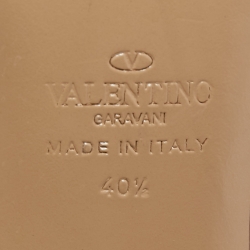 Pre Owned Valentino Dusty Pink Patent Leather Rockstud Pumps Size 40.5