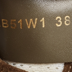 Pre Owned Valentino Army Green Suede and Camo Print Nylon Rockrunner Sneakers Size 38