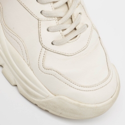 مملوكة مسبقًا Valentino White Leather Gumboy Sneakers Size 38