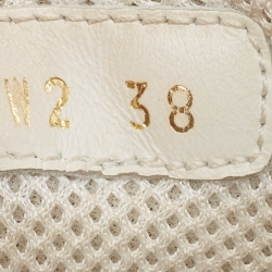 مملوكة مسبقًا Valentino White Leather Gumboy Sneakers Size 38