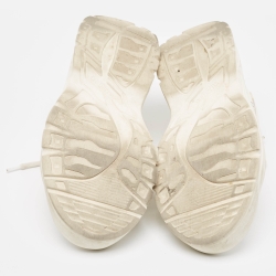 مملوكة مسبقًا Valentino White Leather Gumboy Sneakers Size 38