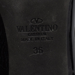 Valentino Black Patent Leather Rockstud Strappy Pumps Size 36