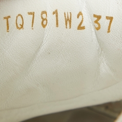 Pre Owned Valentino White Leather VLTN Open Sneakers Size 37