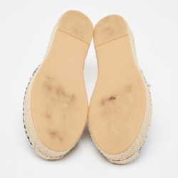 Pre Owned Valentino Black Leather Rockstud Espadrille Mules Size 39