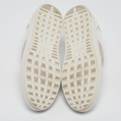 مملوكة مسبقًا Valentino White/Pink Leather Open Sneakers Size 40