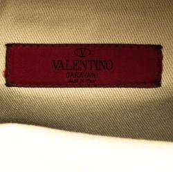 Valentino Olive Green Leather Medium Rockstud Backpack