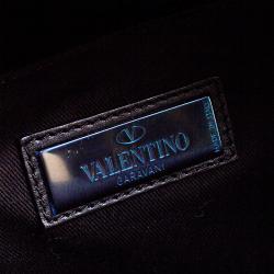 Pre Owned Valentino Black Leather Rockstud Backpack