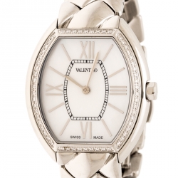 Pre Owned Valentino Mother of Pearl Stainless Steel Liaison V48 Women's Wristwatch 32 mm