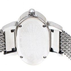 Pre Owned Valentino Mother of Pearl Stainless Steel V50SBQ9991S099 Oval Women's Wristwatch 40 mm