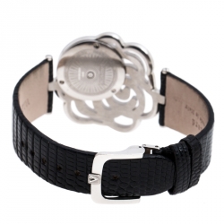 Pre Owned Valentino Black Stainless Steel Rosier Baselworld V55 Women's Wristwatch 40 mm