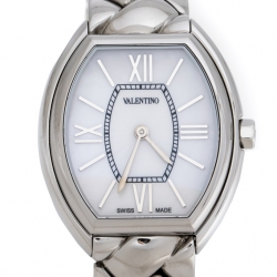 Pre Owned Valentino Mother of Pearl Stainless Steel Liaison V48 Women's Wristwatch 32 mm