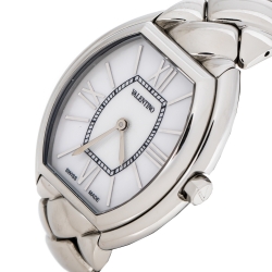 Pre Owned Valentino Mother of Pearl Stainless Steel Liaison V48 Women's Wristwatch 32 mm