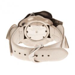 Pre Owned Valentino Silver Stainless Steel Flower Women's Wristwatch 46MM