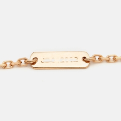 Pre Owned Van Cleef & Arpels Vintage Alhambra Obsidian Diamond 18k Rose Gold 2023 Holiday Pendant Necklace