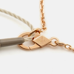 Pre Owned Van Cleef & Arpels Vintage Alhambra Obsidian Diamond 18k Rose Gold 2023 Holiday Pendant Necklace