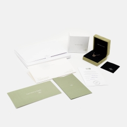 Pre Owned Van Cleef & Arpels Vintage Alhambra Obsidian Diamond 18k Rose Gold 2023 Holiday Pendant Necklace