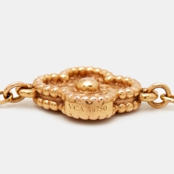 Pre Owned Van Cleef & Arpels Sweet Alhambra 18k Rose Gold Bracelet