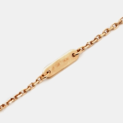 Pre Owned Van Cleef & Arpels Sweet Alhambra Carnelian 18k Rose Gold Pendant Necklace