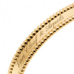 Pre Owned Van Cleef & Arpels Perlée Signature 18k Yellow Gold Bracelet S