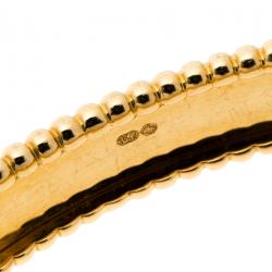Pre Owned Van Cleef & Arpels Perlée Signature 18k Yellow Gold Bracelet S