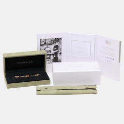 Pre Owned Van Cleef & Arpels Vintage Alhambra Gulloiche 18k Yellow Gold 5 Motif Bracelet