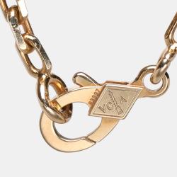Pre Owned Van Cleef & Arpels Vintage Alhambra Gulloiche 18k Yellow Gold 5 Motif Bracelet