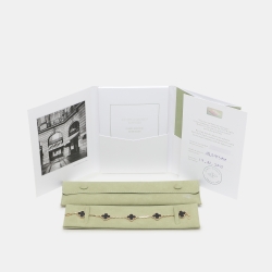 Pre Owned Van Cleef & Arpels Vintage Alhambra Onyx 18k Yellow Gold 5 Motif Station Bracelet