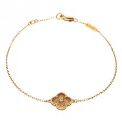 Pre Owned سوار فان كليف آند اربلز ذهب وردي عيار 18 منقوش سويت ألهامبرا