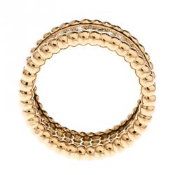 Pre Owned خاتم فان كليف & اربيلز اتر نيتي بيرلي ذهب وردي عيار 18 & ألماس مقاس 51