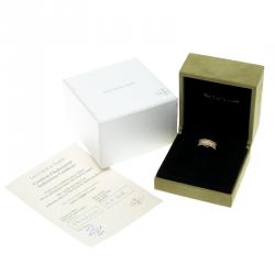 Pre Owned خاتم فان كليف & اربيلز اترنيتي بيرلي ذهب وردي عيار 18 & ألماس مقاس 51