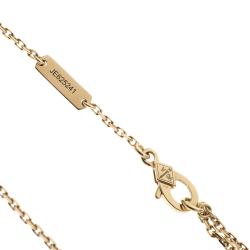 Pre Owned Van Cleef & Arpels Vintage Alhambra Diamond Onyx 18k Rose Gold Pendant Necklace