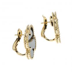 مملوكة مسبقًا Van Cleef & Arpels Magic Alhambra Onyx & 18k Yellow Gold Stud Earrings