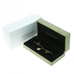 Pre Owned Van Cleef & Arpels Lucky Alhambra 4 Motifs 18K Yellow Gold Bracelet