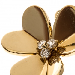 Pre Owned Van Cleef & Arpels Frivole Between the Fingers Diamond Yellow Gold Ring