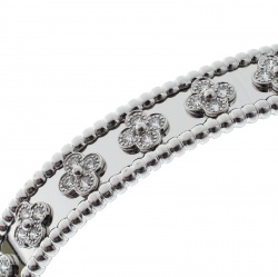 Pre Owned سوار فان كليف & أربيلز ذهب وردي عيار 18 بيرلي كلوفر M