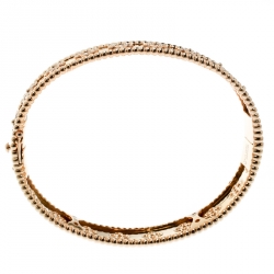 Pre Owned Van Cleef & Arpels Perlée Clover Diamond & 18k Rose Gold Bracelet M