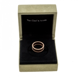 Pre Owned خاتم فان كليف آند اربلز بيرلي بالشعار ذهب وردي مقاس 52