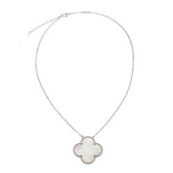 مملوكة مسبقًا Van Cleef & Arpels Magic Alhambra Mother of Pearl 18k White Gold Necklace 