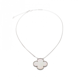 مملوكة مسبقًا Van Cleef & Arpels Magic Alhambra Mother of Pearl 18k White Gold Necklace 