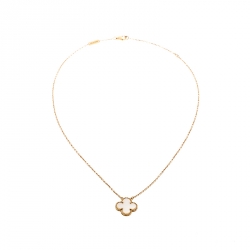 مملوكة مسبقًا قلادة فان كليف & آربلز فينتدج ألهامبرا صدف ذهب أصفر عيار 18