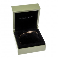 Pre Owned Van Cleef & Arpels Sweet Alhambra Mother of Pearl 18k Yellow Gold Bracelet