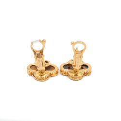 مملوكة مسبقًا Van Cleef & Arpels Vintage Alhambra Tiger Eye Earrings