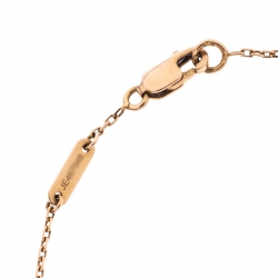 Pre Owned Van Cleef and Arpels Sweet Alhambra Red Carnelian 18k Rose Gold Bracelet