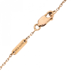 Pre Owned Van Cleef and Arpels Sweet Alhambra Red Carnelian 18k Rose Gold Bracelet