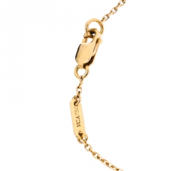 مملوكة مسبقًا Van Cleef and Arpels Sweet Alhambra White Mother of Pearl 18K Yellow Gold Bracelet