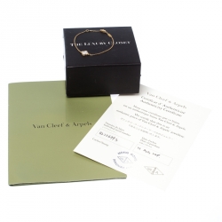 مملوكة مسبقًا Van Cleef and Arpels Sweet Alhambra White Mother of Pearl 18K Yellow Gold Bracelet