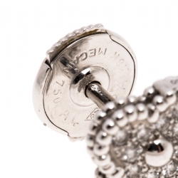 مملوكة مسبقًا أقراط فان كليف آند اربلز سويت الهامبرا ألماس مصفوف و ذهب أبيض عيار 18 و ألماس